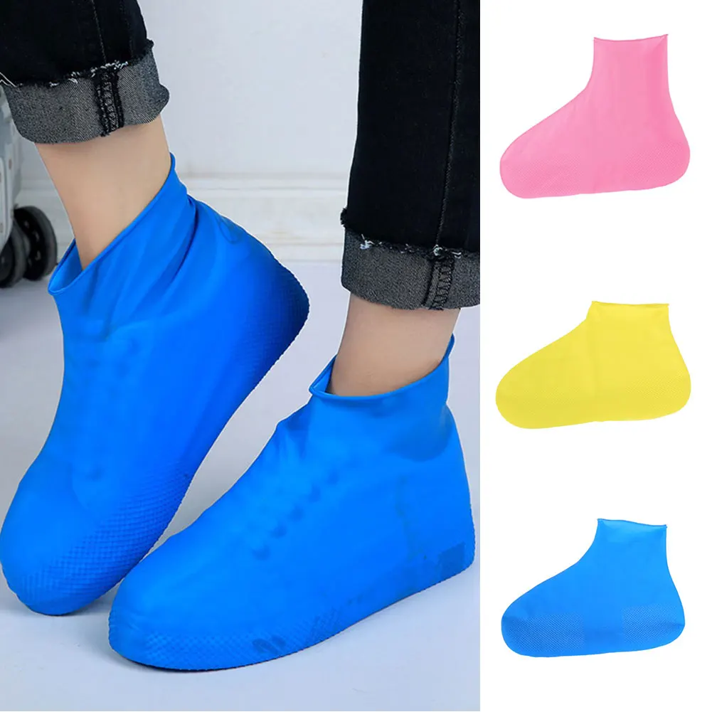 Водонепроницаемый непромокаемые туфли для многократного применения покрывает все сезоны Нескользящие резиновые Сапоги Галоши Для мужчин