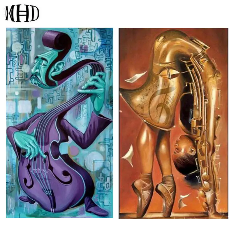 Full Round DIY Diamond Painting Music Instrument Icon 5D Digital