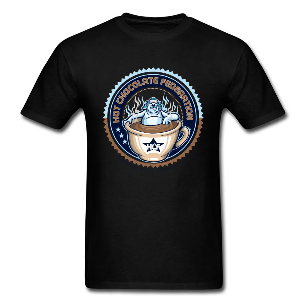 HOT CHOCOLATE FEDERATION Cotton T-shirts for Male Short Sleeve Tops T Shirt On Sale Summer Crew Neck Tops Shirts Fashionable HOT CHOCOLATE FEDERATION black