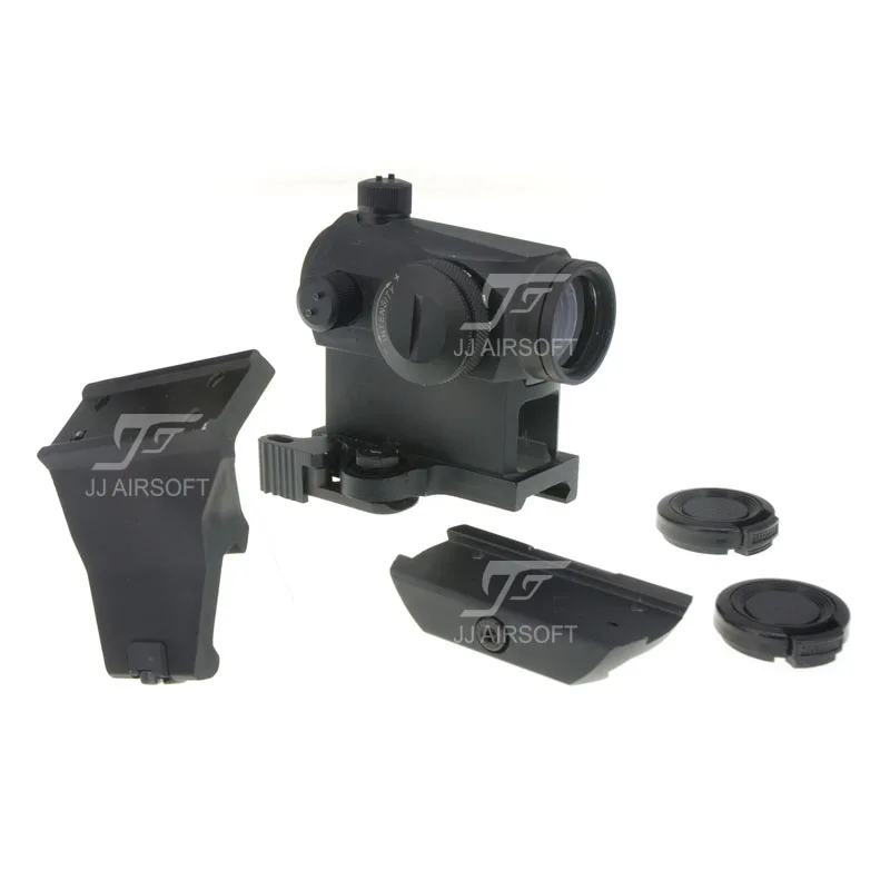 

JJ Airsoft 1x24 Red Dot with 45 Degree Offset Mount, QD Riser Mount and Low Mount (Black)