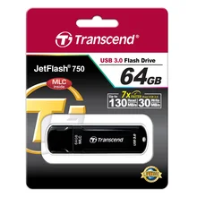 JetFlash 750 Flash Drive SuperSpeed USB 3.0 interface and MLC NAND Flash memory Sturdy structure & smooth surface CE, FCC, BSMI
