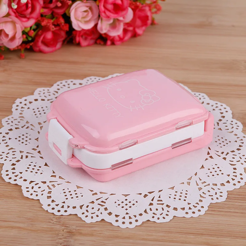 1Pc Portable Mini Cartoon Plastic Pill Box Medicine Case For Healthy Care Empty Drugs False Eyelashes | Красота и здоровье
