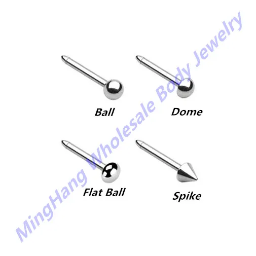 

22 Gauge 316L Surgical Steel Nose Bone Stud Body Piercing Jewelry