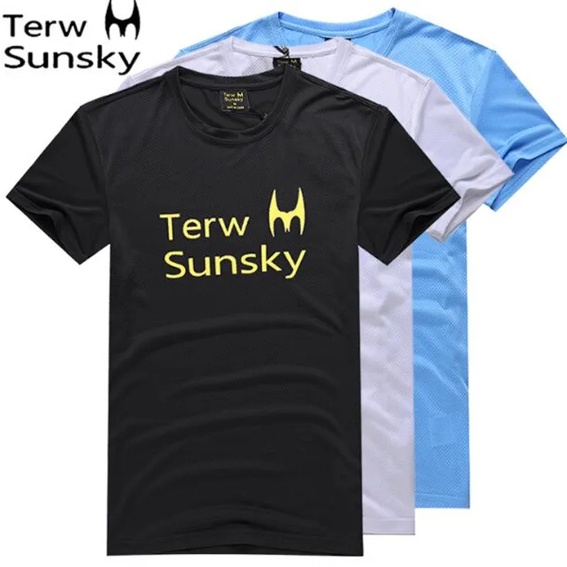 Новая летняя Горячая Распродажа Terwsunsky Мужская быстросохнущая Спортивная футболка с коротким рукавом TR021