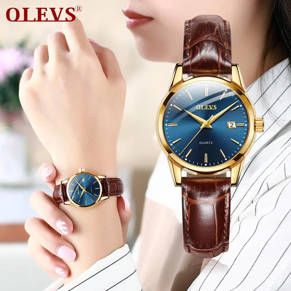 Watch Women Luxury Fashion Casual 30 m Waterproof Quartz Watches Leather Strap Casual Lady Elegant Auto Calendar Wristwatch Girl Watch Women Luxury Fashion Casual 30 m Waterproof Quartz Watches Leather Strap Casual Lady Elegant Auto Calendar Wristwatch Girl