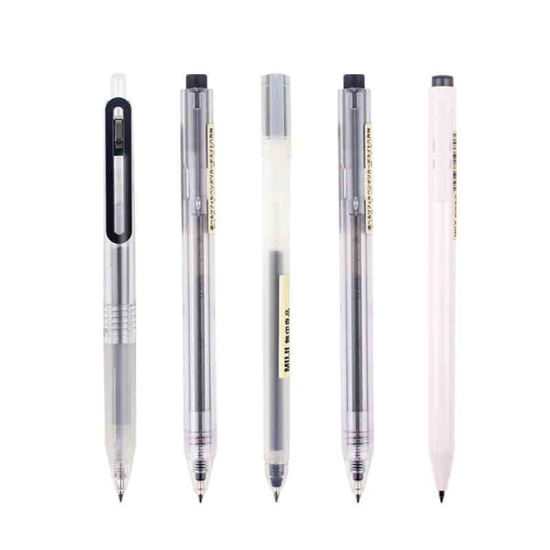 Япония MUJI Черная гелевая ручка пресс 1 шт.|Гелевые ручки| |