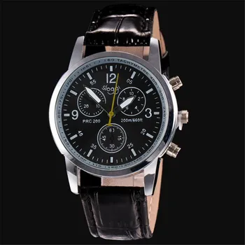 

Men Watch Relogio Masculino Luxury Fashion Crocodile Faux Leather Mens Analog Watch Wrist Watches Reloj Hombre