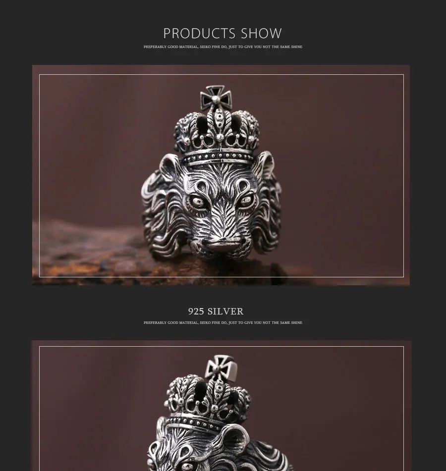 Настоящее серебро 925 пробы, мужское кольцо, ретро стиль, животное, Лев, корона, крест, рок, хип-хоп, ювелирное изделие, Рождественский подарок MR11