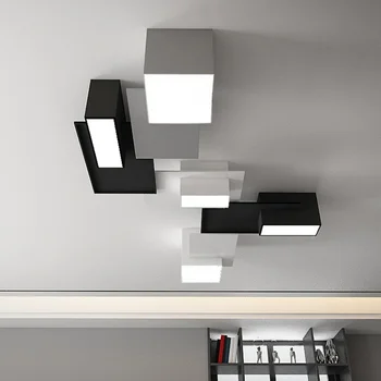

Nordic Acrylic Led Ceiling Lights Living Room Combination Ceiling Lamps Bedroom Geometry Restaurant kitchen fixtures Lighting