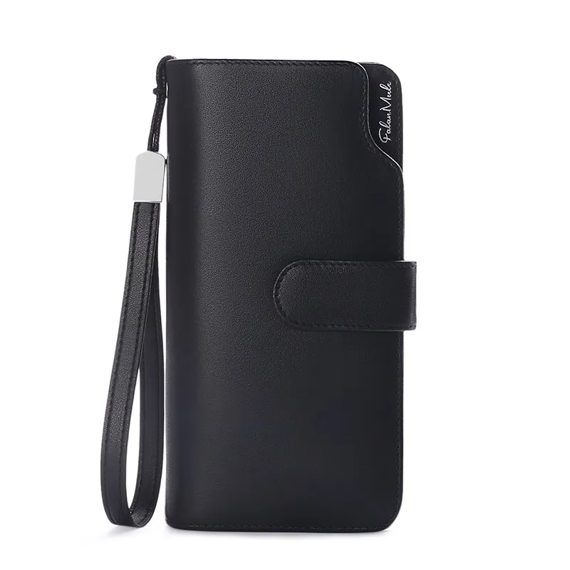 

New 2019 100% Genuine Leather Men's Wallet Male Wallet Card Holder purse for men High Quality Men Leather Long Wallet Coin Purse