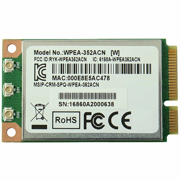 WPEA-352ACN мини PCIe Wi-Fi модуль QCA9880 802.11AC 3T3R плата Wireless WLAN Card Поддержка убийца 1420 драйвер/OpenWrt x86/Linux/Windows - Цвет: ONLY Adapter