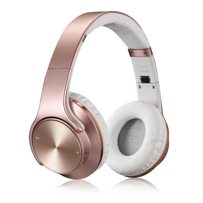 Real SODO MH5 Wireless Headphones Bluetooth Earphone Foldable Adjustable Handsfree Headset with MIC for PC& Mobile - Цвет: rose gold