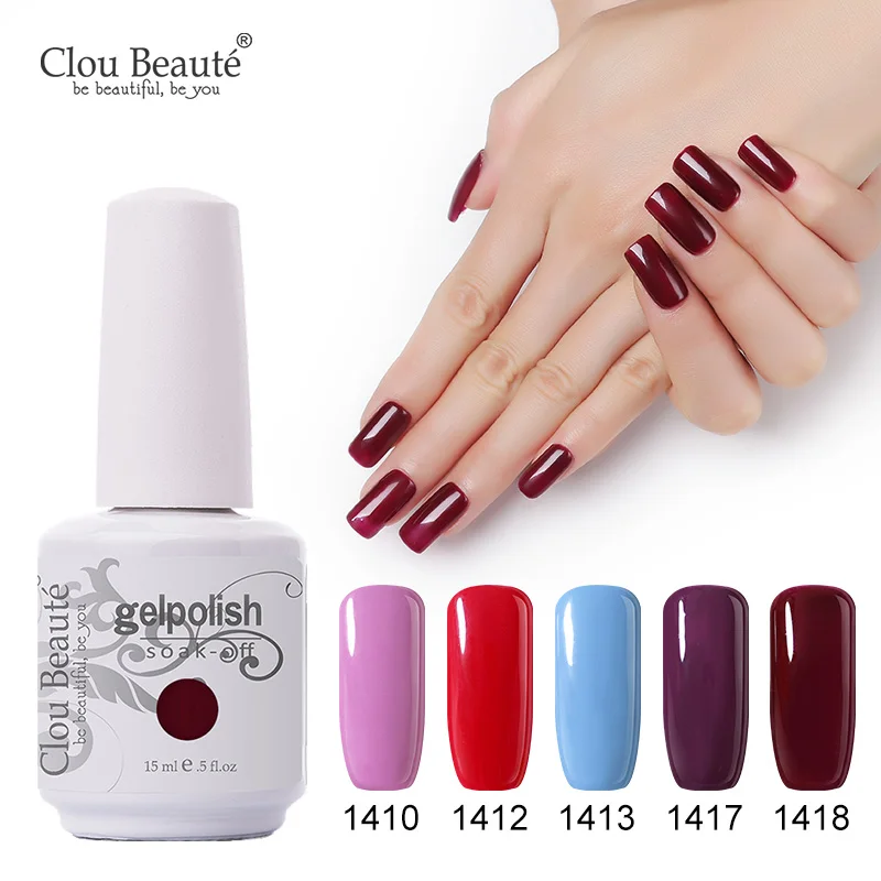 Гель лак для ногтей Clou Beaute стойкий 15 мл|led uv nail gel|painting gelnail gel |