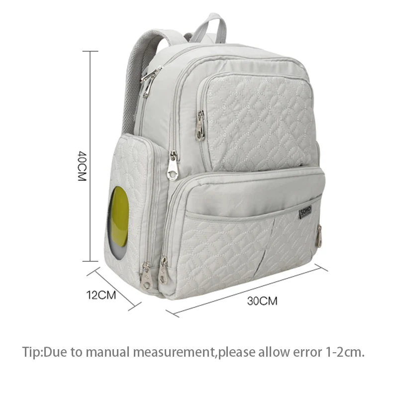 5 Pcs Baby Diaper Bag Large Capacity Baby Care Nappy Bags Multifunction Stroller Hang Tote Mummy Nylon Backpack Mochila BB6029 (8)
