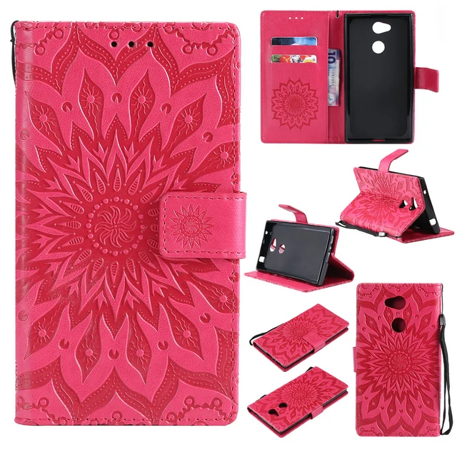 $US $5.97 Wallet Phone Holder for Sony Xperia L2 Case Armor Silicone Back cover + PU Leather Full Protective 
