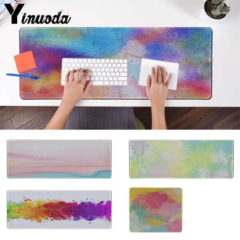 

Yinuoda New Designs Watercolor background Keyboards Mat Rubber Gaming mousepad Desk Mat Laptop Computer Mat Large Mat pad mouse