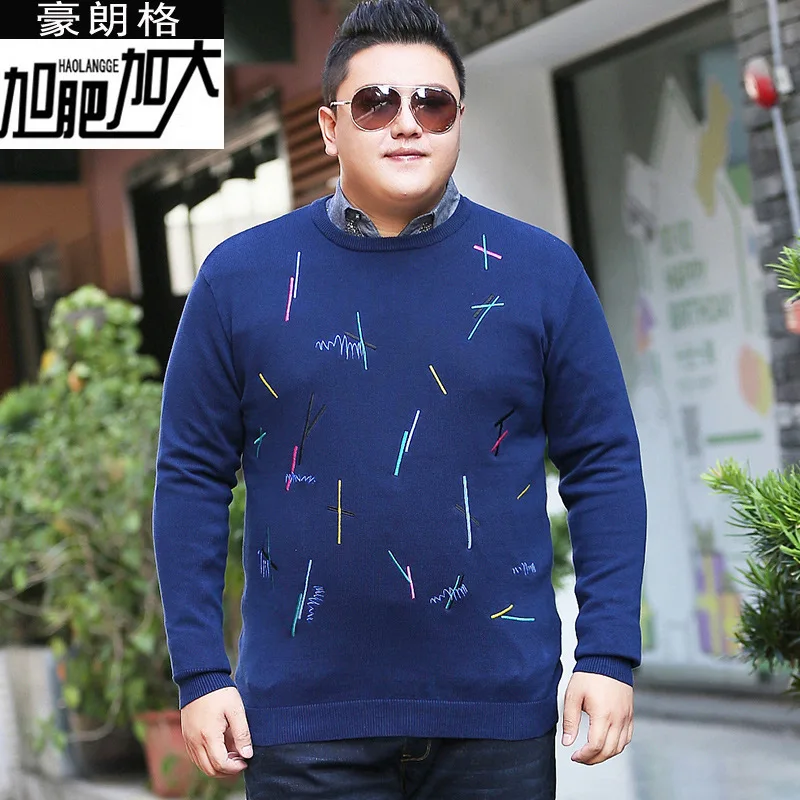 Большой размер xxl-7xl (обхват груди 146 см) 2017 Новый большой популярный свитер с
