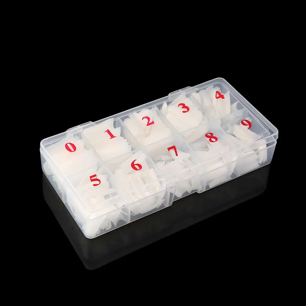 

10Pcs New 500 Pieces Full Cover French Artificial False Nail Tips For DIY In Box