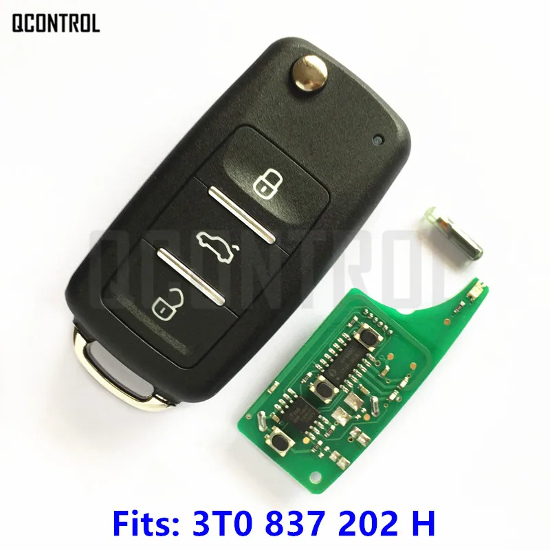 QCONTROL Автомобильный Дистанционный ключ 434 МГц для SKODA 3T0837202H Citigo/Fabia/Octavia/Rapid/Roomster/Superb/Yeti Автозапуск