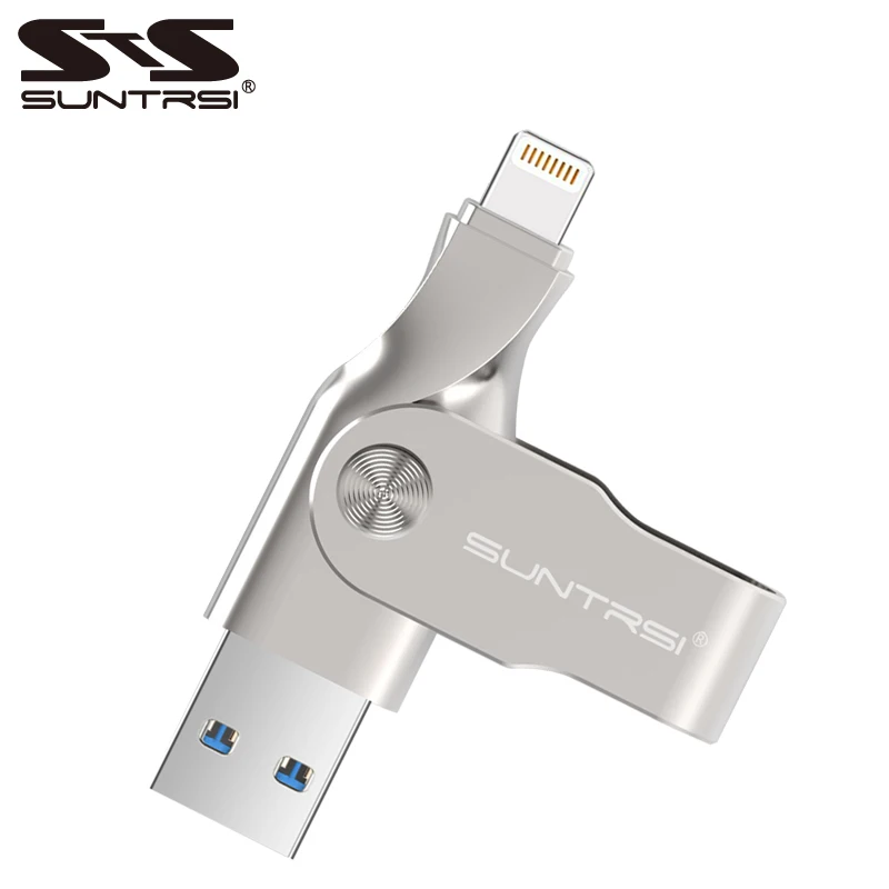 Suntrsi USB флеш-накопитель для iphone 7 plus/7/6s/5S флеш-накопитель 32 Гб 64 Гб 128 ГБ флеш-накопитель Lightning Usb 3,0 USB флешка для MFi iOS10