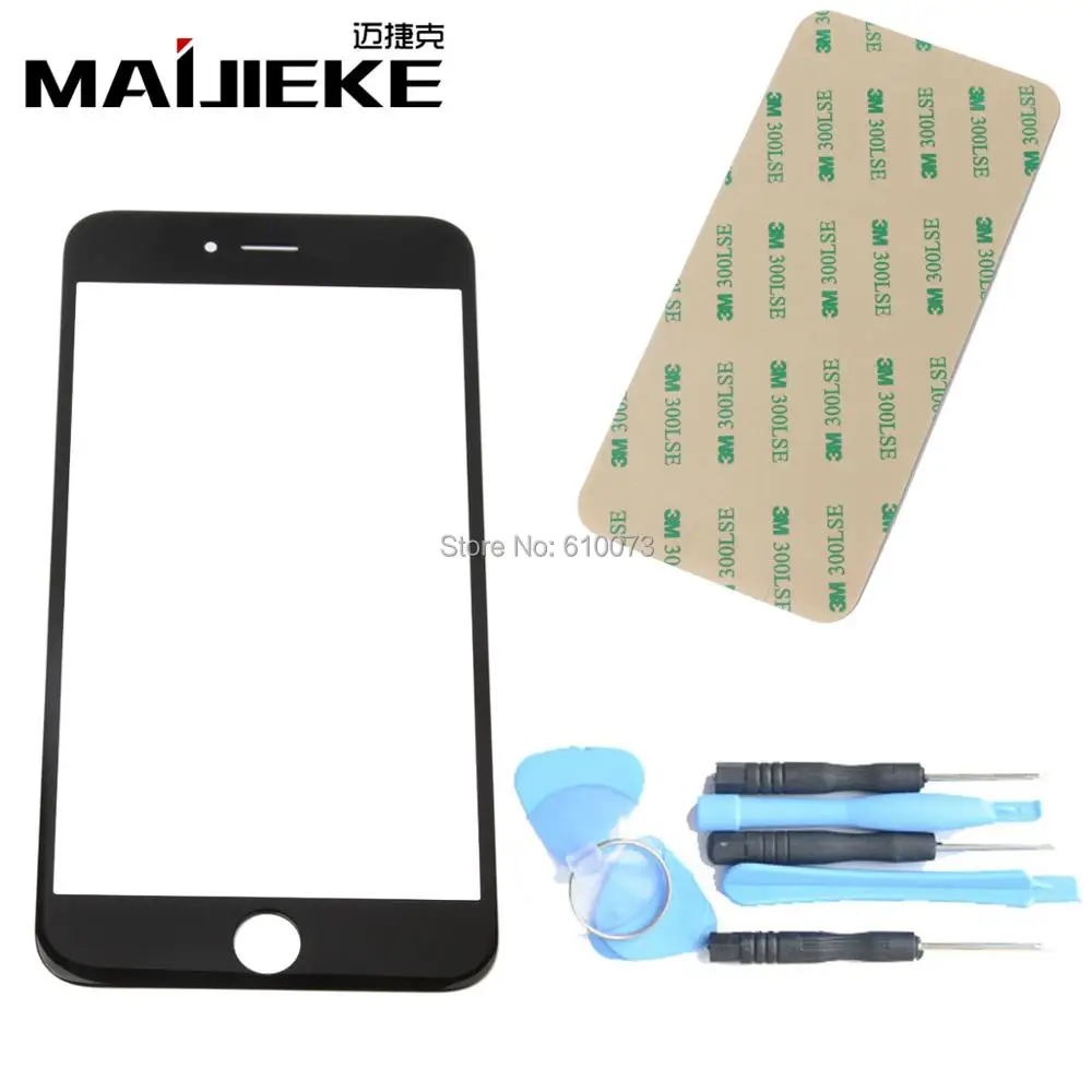 MAIJIEKE A+ внешнее стекло для iPhone 7, 6s, 6 plus, 5, 5c, 5S, переднее стекло, дигитайзер, Замена объектива, Ремонтный комплект+ клей+ Инструменты