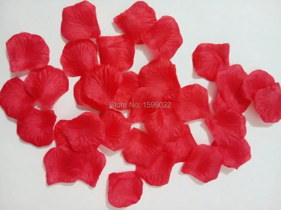 10packs 1000pcs Fake artificial red rose petals banquet celebration wedding event party supplies valentine's day decoration