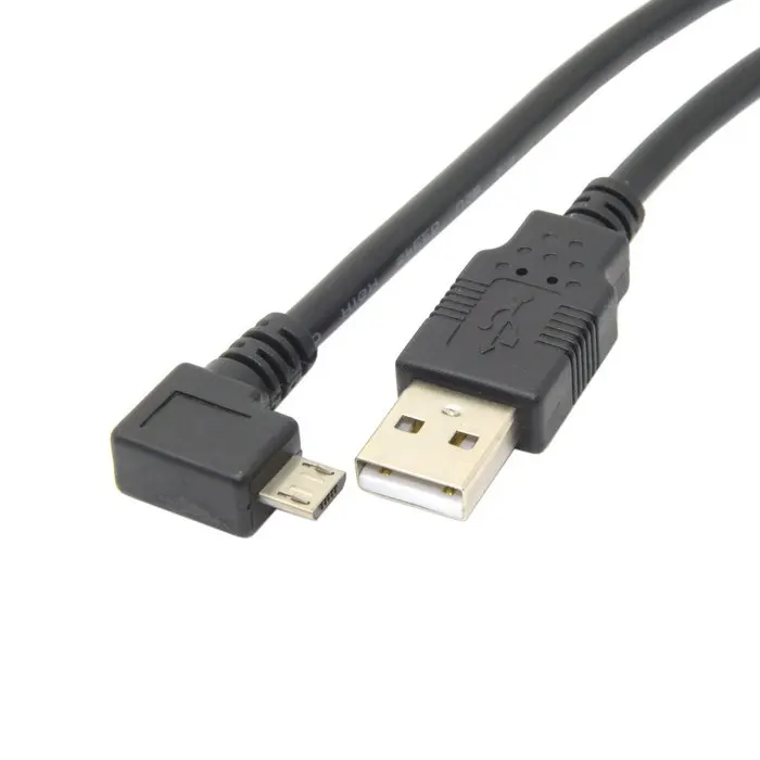 US $283.10 100piecesLot Left Angled 90 Degree Micro USB To USB Data Charge Cable 2A 1m 15m 3m 5m 3ft 3 5 Meters Micro USB Angle Cable
