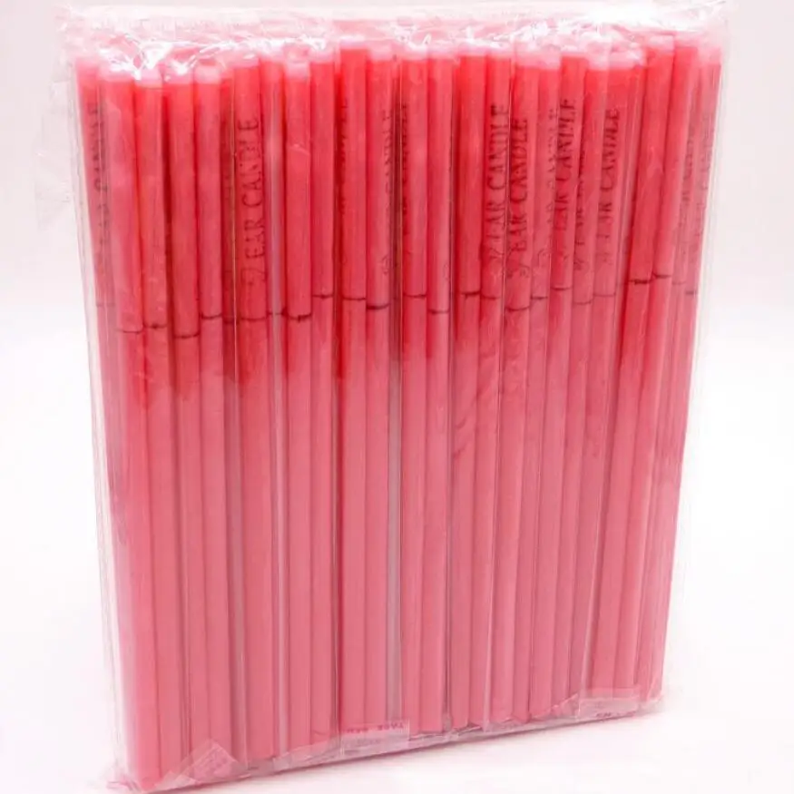 100 pcs Red Coning Beewax 8 цветов Ушная свеча ушные свечи терапия прямой Стиль уход за ухом термо-Ушная терапия Уход за кожей лица аппарат для лифтинга D30 - Цвет: 100 pcs Red