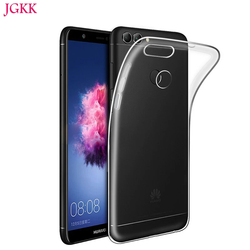 

For Huawei P Smart Case 5.65 inch Luxury Transparent Shockproof Silicone Cover For Huawei P Smart Phone Cases back cover coque