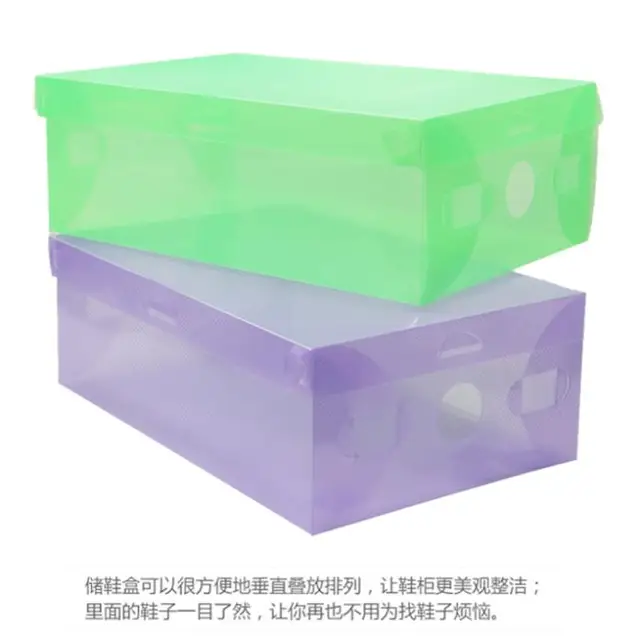 1 pz scarpa scatole per imballaggio trasparente scatole di scarpe di ... Scatole in plastica