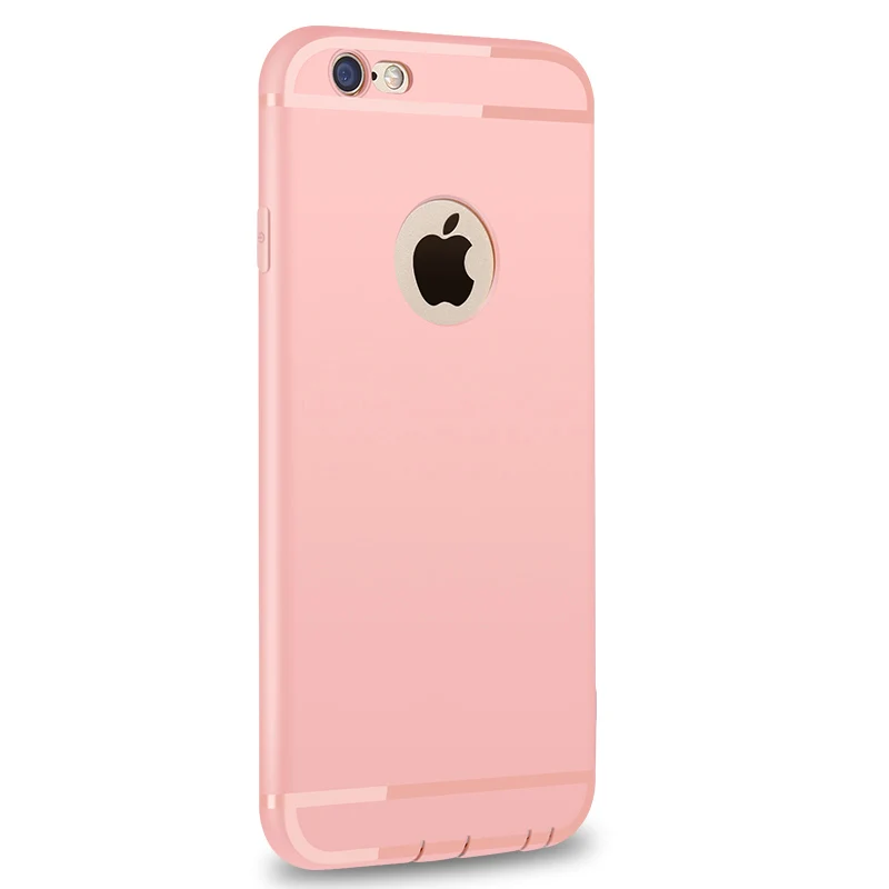 CAPSSICUM Ультратонкий Мягкий матовый чехол для iPhone 6 6S Plus TPU задняя крышка прозрачный тонкий для iPhone 6Plus 6splus - Цвет: Розовый