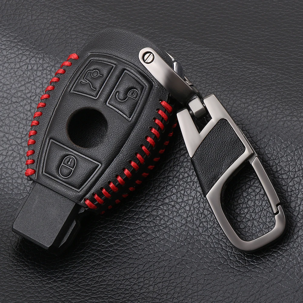 Кожаный чехол для ключей для Mercedes Benz AMG W203 W210 W211 W124 W202 W204 W205 W212 A B C E S R GLE CLA GLC GLA Class