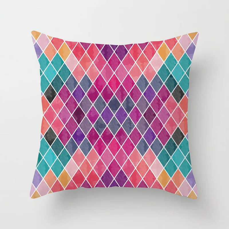 

Fuwatacchi Pillowcase Cushion Cover Gradient Color Geometric Print Pillow Case for Car Sofa Chair Home Decorative Pillows Cover