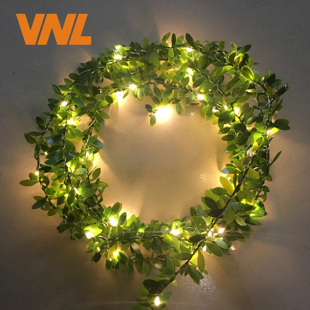 VNL Guirnalda De Hojas Impermeable Hecha A Mano Cadena De Luces LED De 