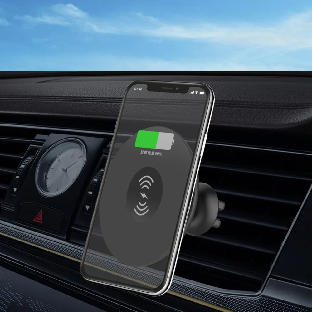 Youbina Автомобильный держатель для телефона магнитный беспроводной зарядник Быстрая Зарядка Qi автомобильное крепление