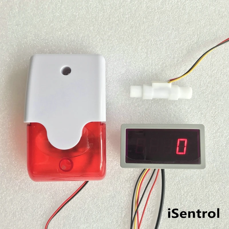 fluxo do sensor de fluxo e exibição