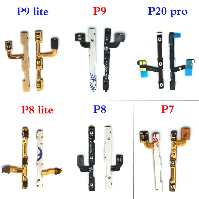 Power On Off Volume Up Down Button Key Flex Cable For huawei P7 P8 P9 P10 P20 Lite Pro mate 10 nova 2s 3 3i Replacement Parts | Мобильные