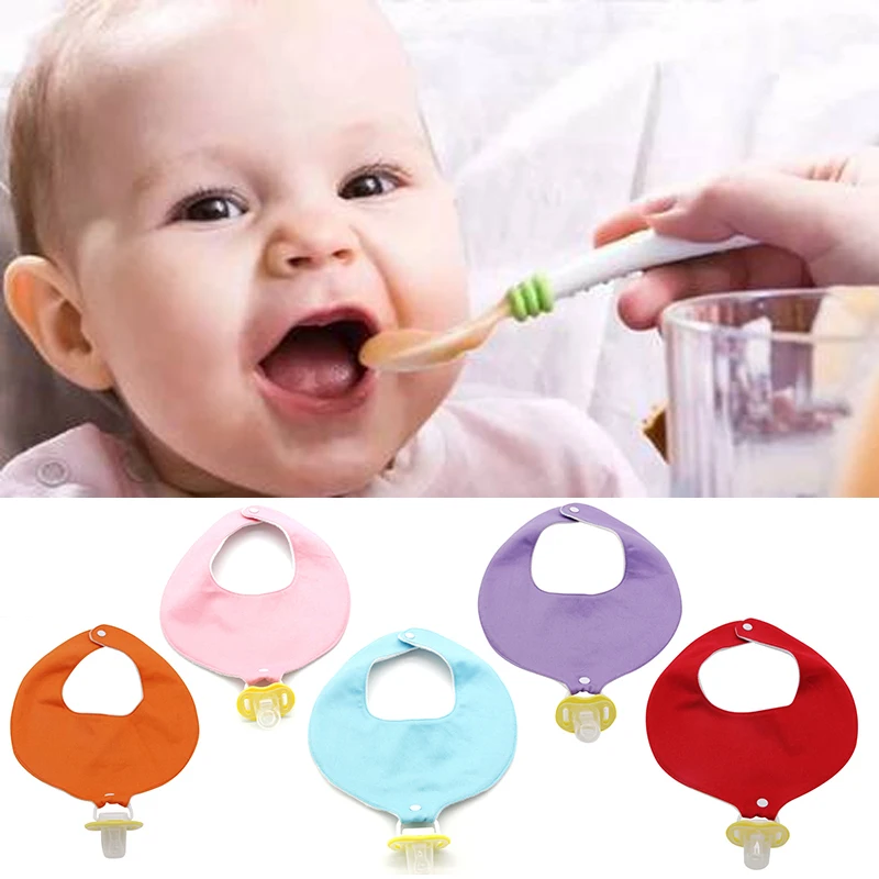 Baby Pacifier Bib Two in One Multi function Cotton Little Baby Pacifier