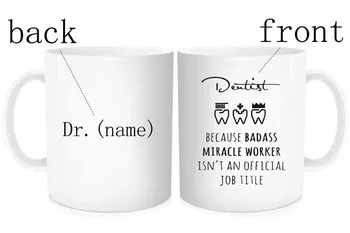 

Personalized Dentist Coffee Mug with Name Custom Dental Assistant Mug,Dental Congress Graduation Gift, White Ceramic 11 OZ