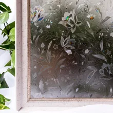 Хлопковая цветная s оконная пленка для уединенности покрытие 3D статическое цветочное украшение черное цветное окно конфиденциальности стеклянная наклейка размер 90x200 см