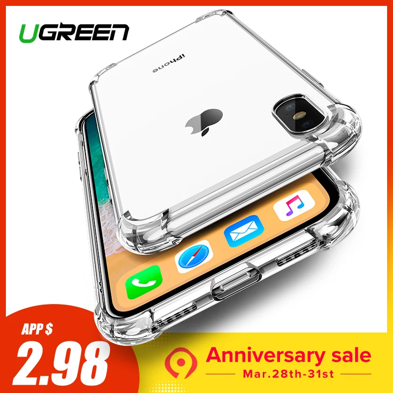 Ugreen Case For iPhone 7 8 Plus Case Shock-proof Back Cover For iPhone X Xs Max Phone Case HD Clear Protective For iPhone 7 Case