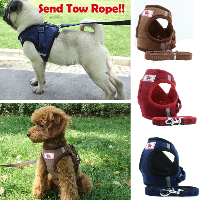 

Dog Pet Harness Collar Leash Plus Size XS-XL Padded Big Large Medium Small Dog Harnesses Vest Husky Dogs Supplies
