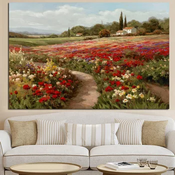 

Send TNT Claude Monet Poplars Poppy fields Landscape Oil Painting on Canvas Posters and Prints Wall Picture for Living Room