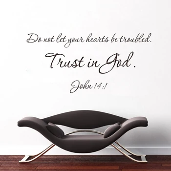 

new New Designs Christian Quote Wall Decals Trust Is God Vinyl Wall Stickers Home Decor 8198