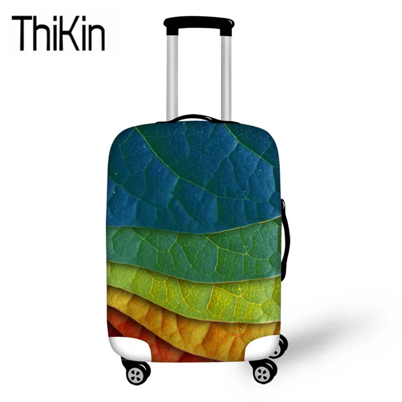THIKIN 3D Листья печати чехлы для багажа для чемодан дорожные аксессуары эластичные тележка защитные чехлы пылезащитный чехол сумка