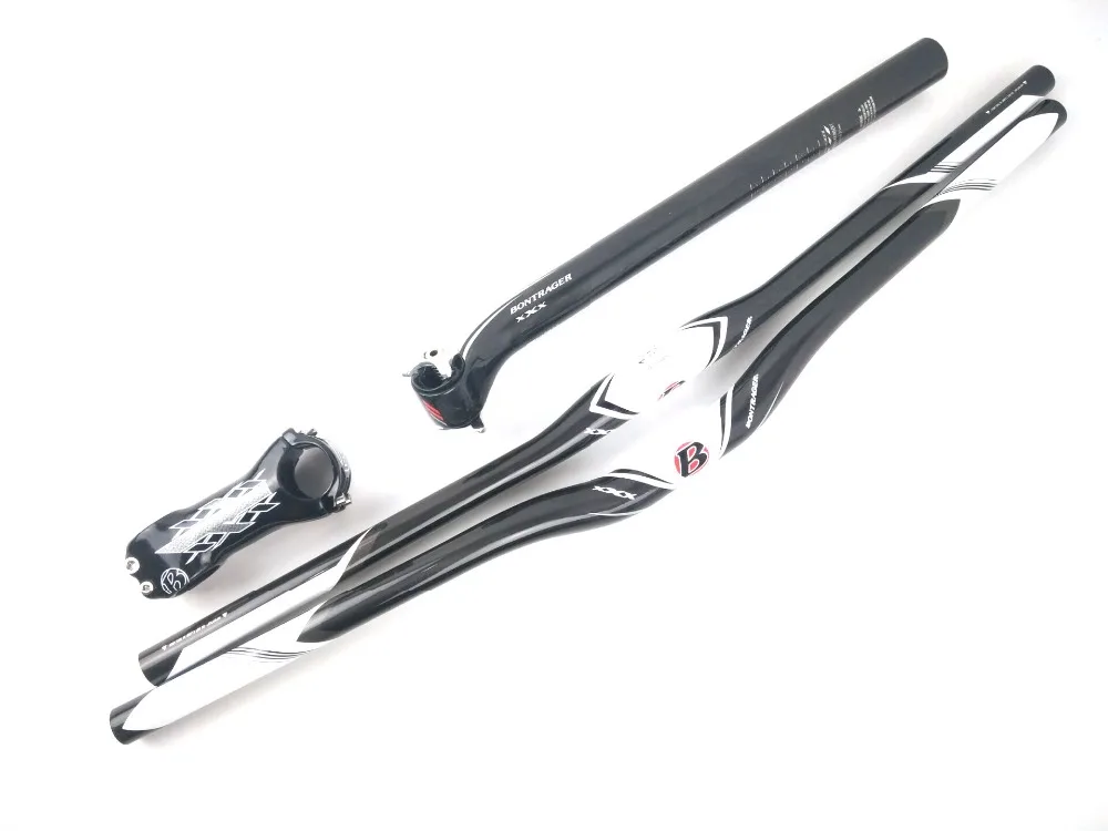 

New BONTRAGER XXX Full carbon fiber Three-piece white mountain road bike seat tube riser handlebar
