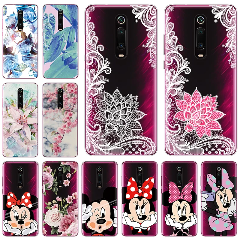

Sexy Mandala Floral Leaves Soft TPU Coque For Xiaomi Mi 9T Pro Capa Cover 6.39" Cute Cartoon Cases For Xiaomi Redmi K20 Pro Case