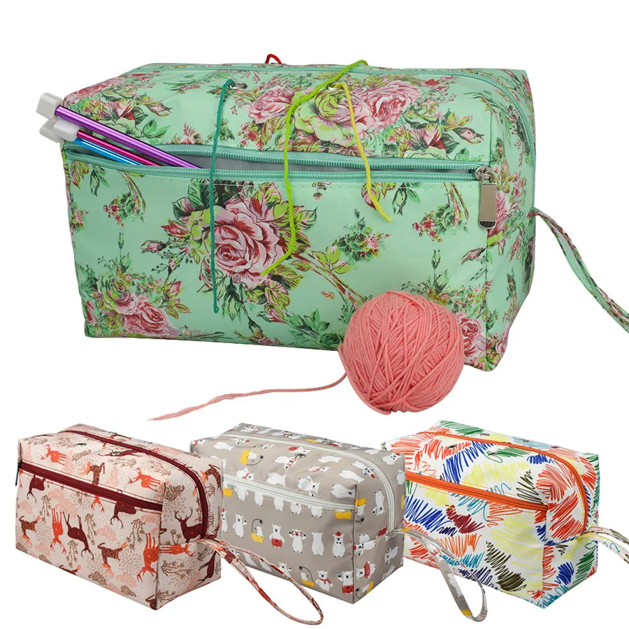 Новые шерстяные сплетенные сумки Портативная сумка-Органайзер для пряжи крючки вязальные вязание с иглой и ниткой набор для шитья DIY дорожная сумка для хранения