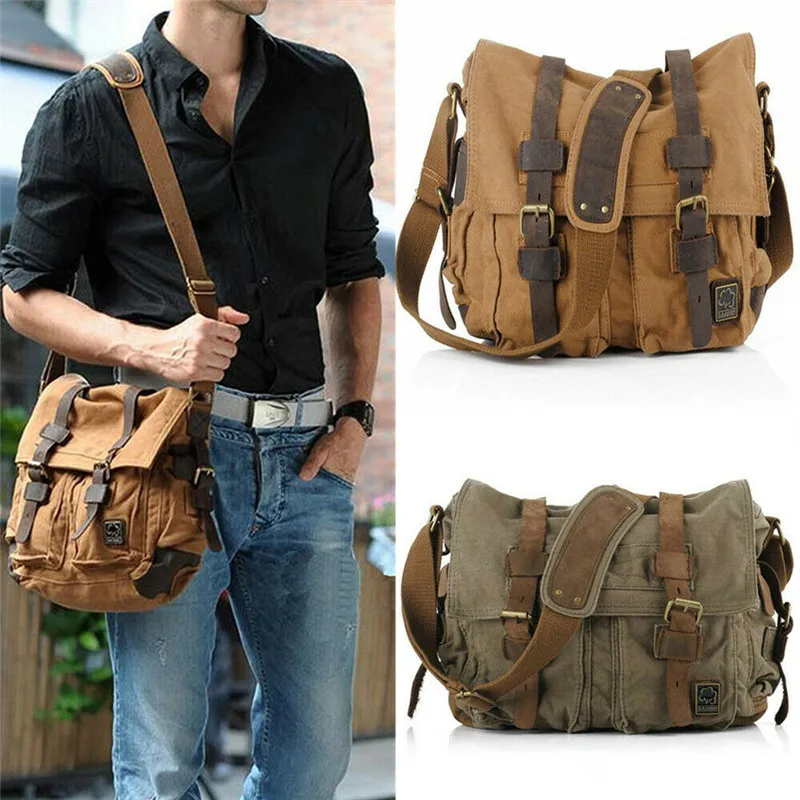 

2019 Casual Men's Sports Canvas Crossbody Hiking Messenger Sling Shoulder Bag Satchel Bags