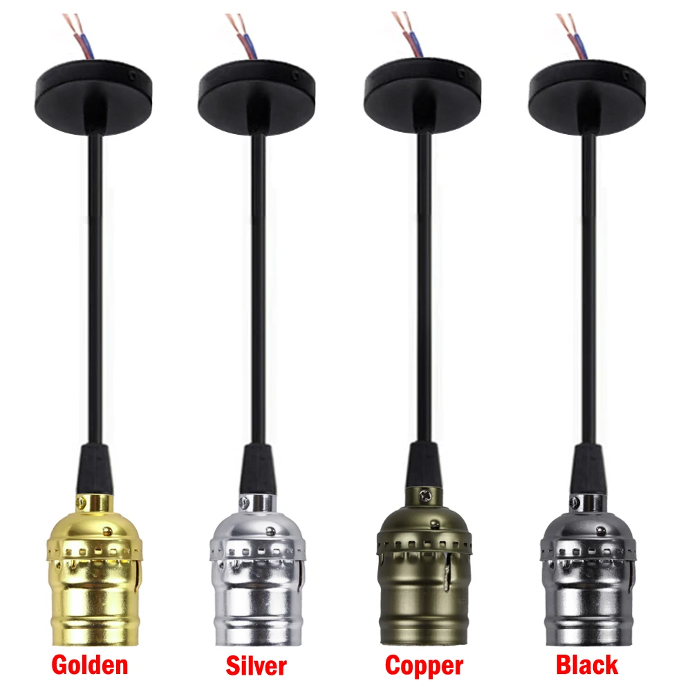 

Vintage 220V 110V E27 Lamp Holder Loft Industrial Style Brass E27 Socket Edison Lampholder Base For Pendant Ceiling Light
